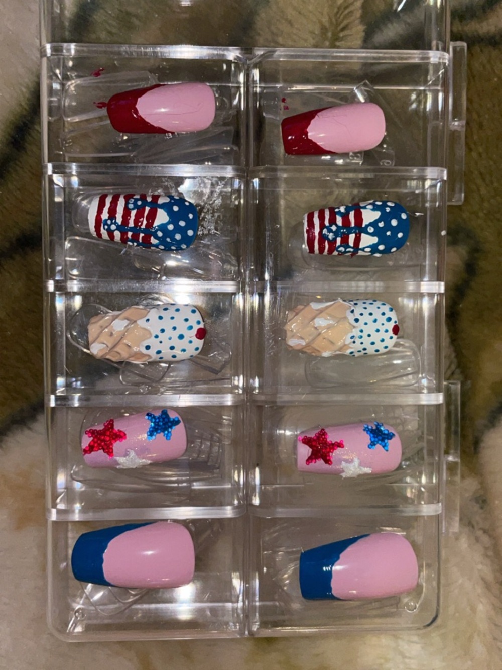 Patriotic & Pink Press-On Nail Set